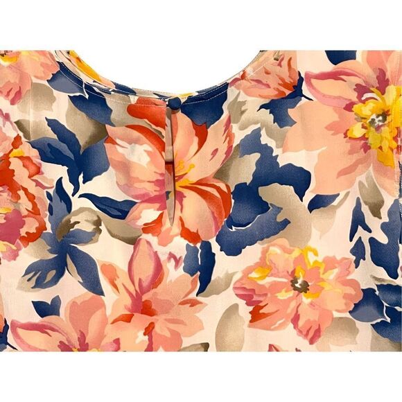 PS‎ ILLUSTRATIONS | WOMEN’S VINTAGE 100% SILK BLOUSE FLORAL SIZE S - Picture 6 of 10
